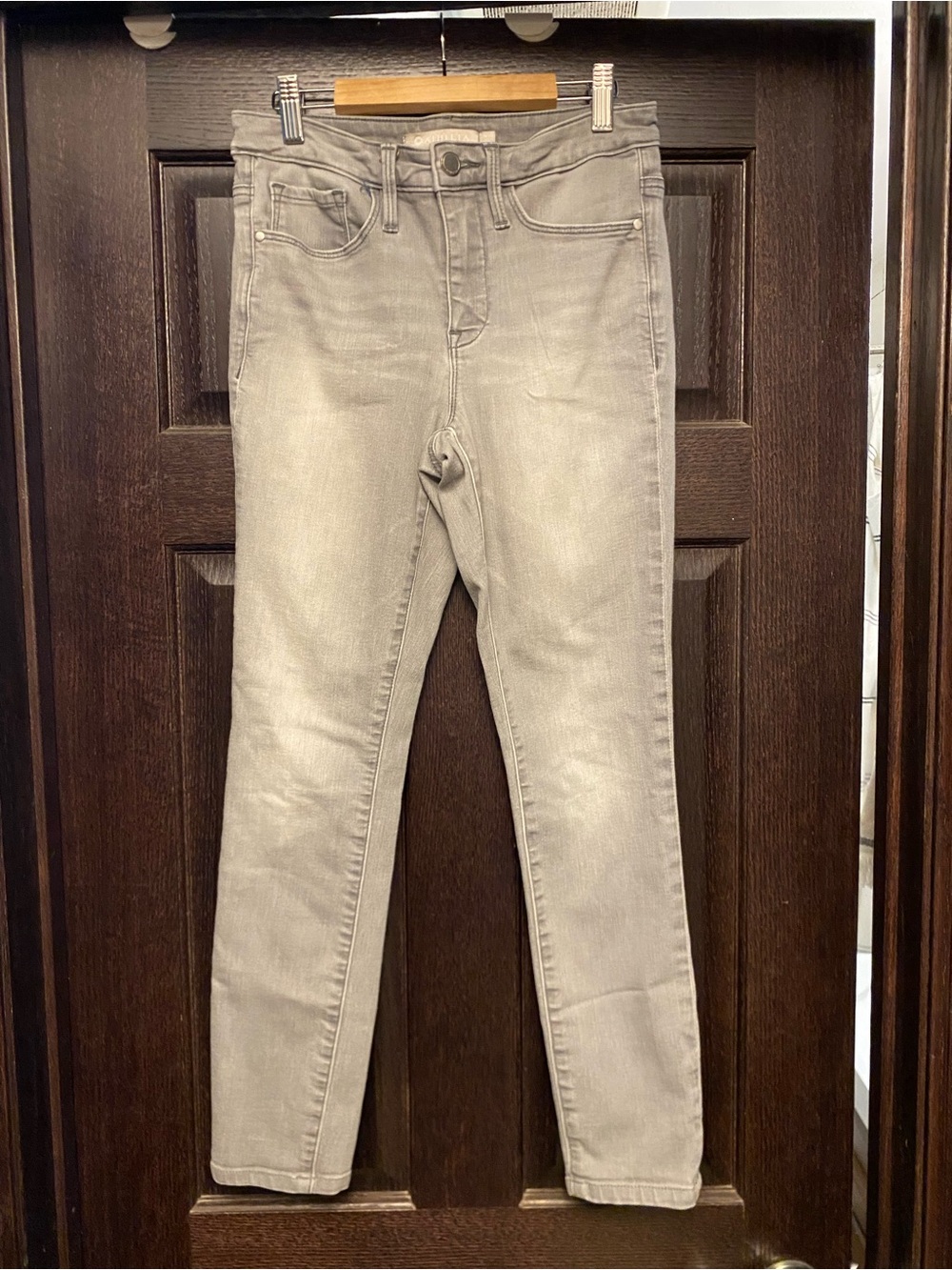 Athleta Light Grey Skinny Jeans - High-Rise Fit